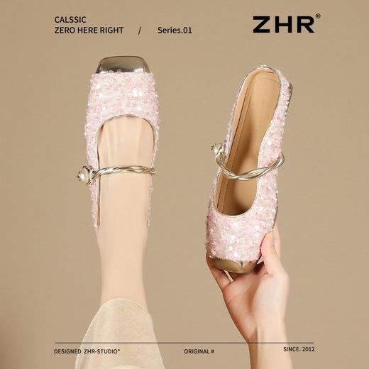 ZHR则则一字带穆勒拖鞋2025新款气质百搭包头拖鞋魔术贴时尚女鞋 商品图7