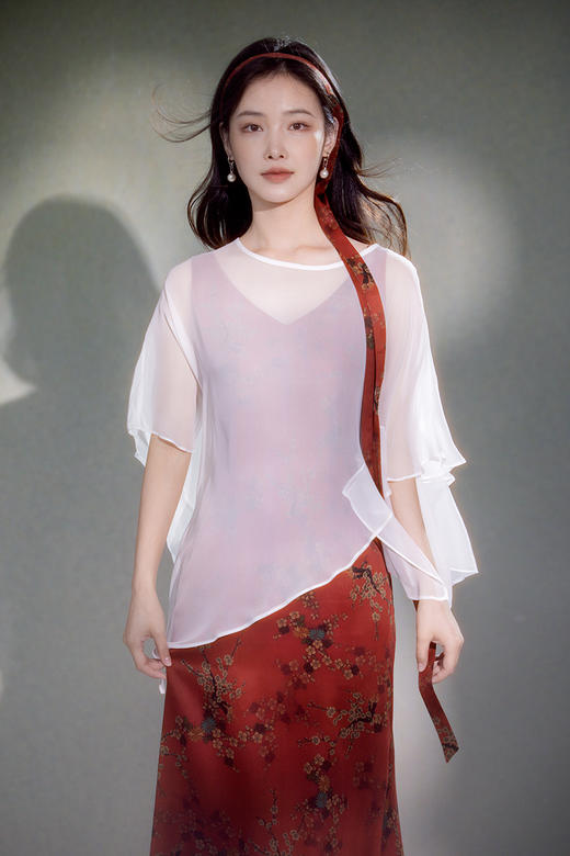 逸红颜明月优选#夏日桑蚕丝防晒斗篷「云纱」禅意仙气，轻若无物的呼吸感，属于你的东方飘逸 商品图4