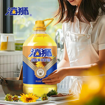 海狮压榨葵花籽油5L 烹饪炒菜煎炸 家庭食用油 中华老字号 /粮油调味 /食用油 /葵花籽油 商品图1