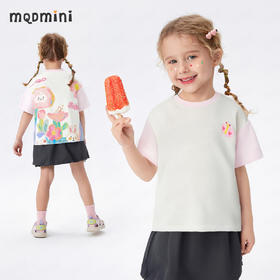 【5A抑菌+冰冰棉】【90-130】【MQDmini】女童夏季短袖卡通T恤