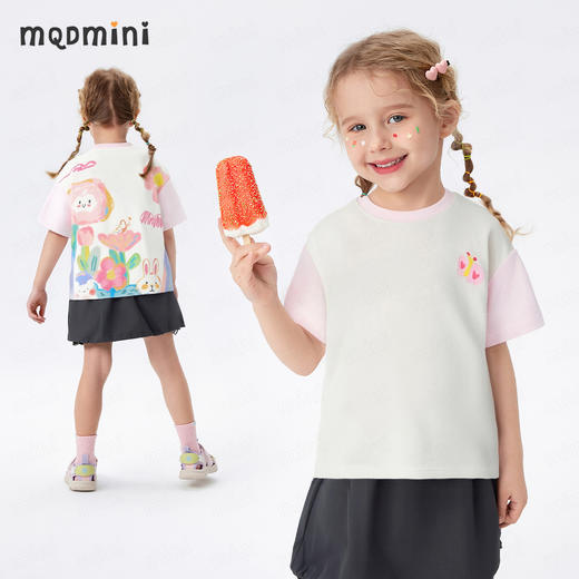 【5A抑菌+冰冰棉】【90-130】【MQDmini】女童夏季短袖卡通T恤 商品图0