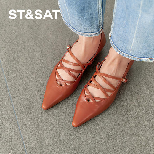 星期六都市丽人时髦尖头浅口单鞋SSD1111180 商品图3