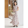 剩S/M/L 米思阳2025夏季新款新中式印花旗袍裙长款侧开叉盘扣连衣裙女2875 商品缩略图1