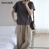 MIMO弥黙！麻感棉 T 恤，进口纤维麻感棉 T ，卷边设计慵懒随性 穿出松弛高级感，圆领显瘦一绝，机洗狂甩不变形 ，百搭不挑人 商品缩略图0