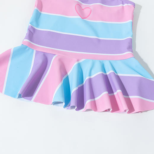 贝贝怡女童泳衣套装宝宝速干中大童儿童夏季新款女孩分体式泳装ZB2EP008 商品图4