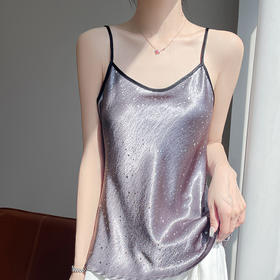 百媚生 鎏金缎吊带背心SL-8307