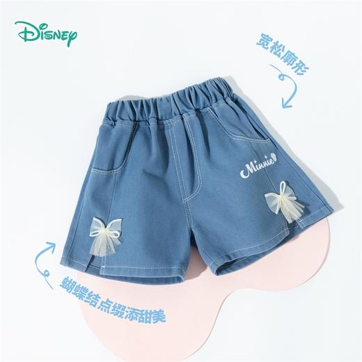 迪士尼2025夏季女新款牛仔短裤柔软舒适休闲裤卡通米妮印花透气短裤ZD2EK021 商品图2