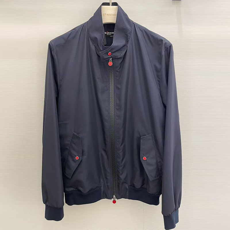 KITON 男士拉链外套 蓝色 UBLM03K0750F32000