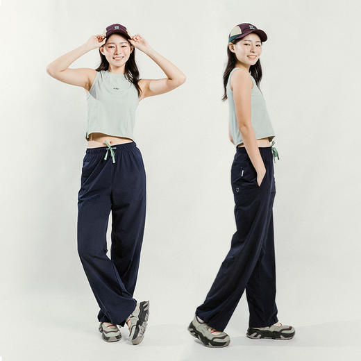 【品牌直发-福利特惠】ACMEITEM爱棵米 女士笑脸印花直筒休闲长裤GAG2021014C 商品图1