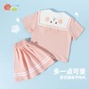 贝贝怡童装女童夏季套装短袖t恤学院风短裙夏装儿童Polo衫两件套ZB2ET070 商品缩略图2