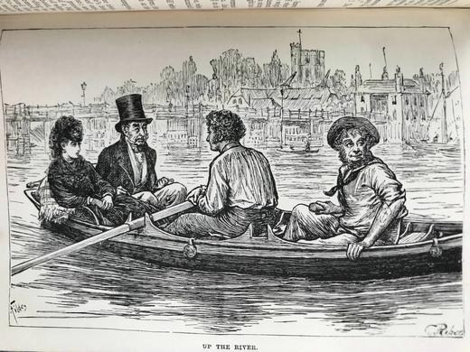 约19世纪后期 狄更斯《德鲁德疑案与其他故事》 8幅插图 真皮精装36开 商品图11