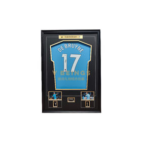 收藏系列 德布劳内17号蓝色 23-24赛季 亲笔签名球衣