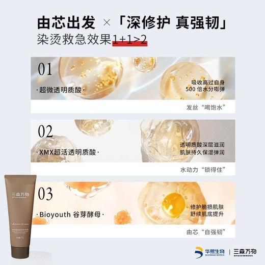 4支三森万物妈生发膜75g玻尿酸强韧修护蚕丝胶蛋白滋养华熙生物 商品图5