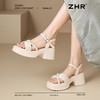 ZHR法式凉鞋女2025夏季新款增高6.5cm清凉防滑轻便珍珠高跟沙滩鞋 商品缩略图0