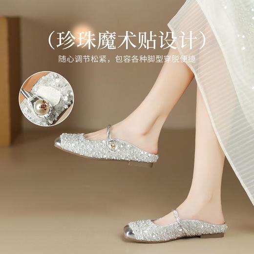 ZHR则则一字带穆勒拖鞋2025新款气质百搭包头拖鞋魔术贴时尚女鞋 商品图5