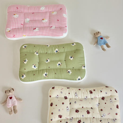 自然醒A类母婴级双感卡通亲子枕全棉双层纱枕头枕芯纯棉儿童幼儿园午睡学生成人护颈椎助睡眠XK 商品图8