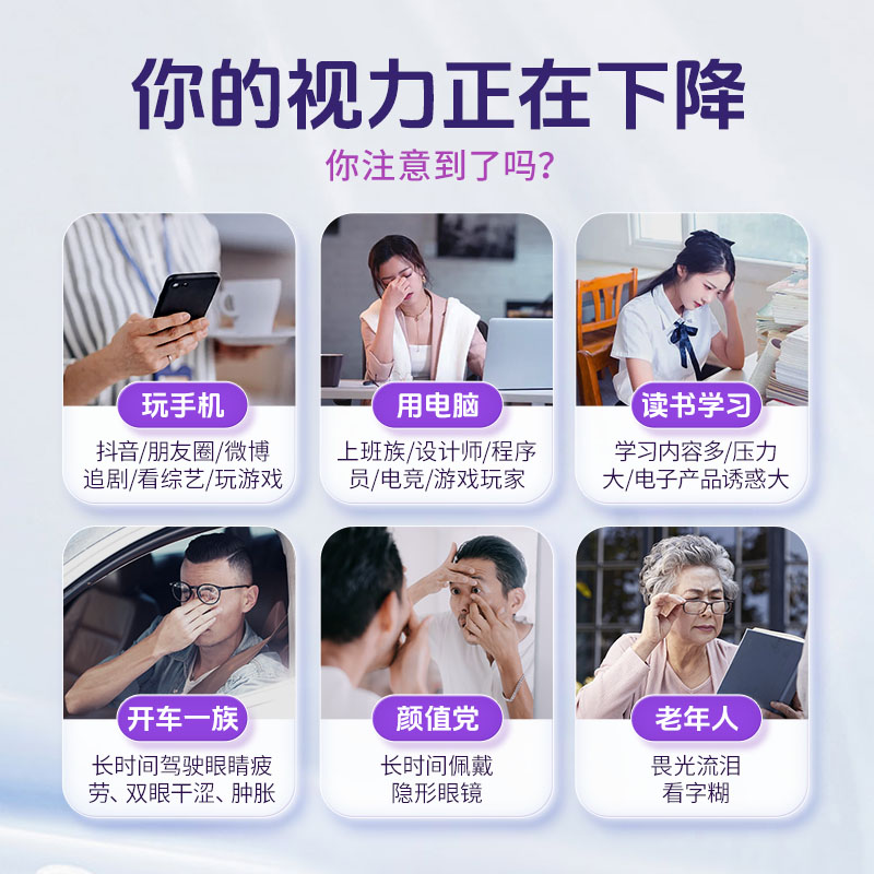 【蓝莓叶黄素胶囊】【60 粒/瓶】三大营养成分，直达眼底 ，补充营养素，疏通眼部微循环 上班族/学生党必备 缓解干涩疲劳