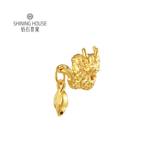 【定价黄金】【限时8折】【现货】钻石世家  生肖龙手串 足金串珠 黄金手链挂件配坠【黄金不支持7天无理由退换货（7天内发货）】（约0.5g±0.1） 商品图0