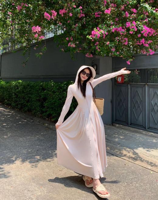 一件顶5件防晒衣明星同款连帽收腰长款防晒裙UPF50+⁬ 商品图4