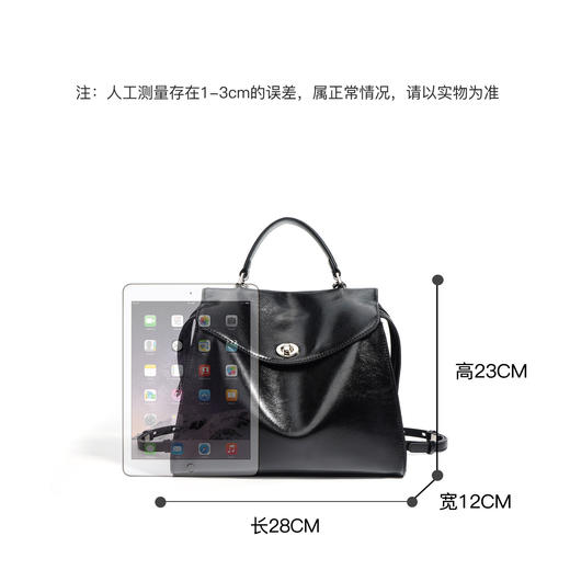 【预售3天】2025高级简约包手提包小众大容量通勤百搭双肩包背包女包F9872 商品图4