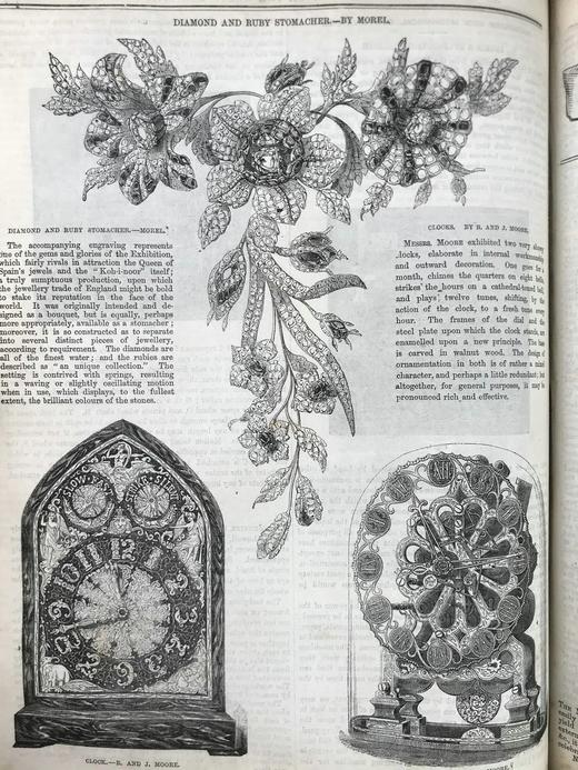 1852年 英国水晶宫万国工业博览会图集 500余幅版画插图 精装16开 商品图10