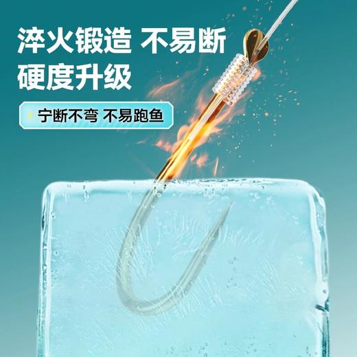 佳钓尼鲫鱼钩有刺无刺金袖子线双钩成品绑好短子线袖钩正品进口 商品图3