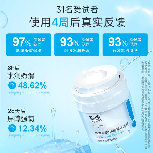 【8H长效保湿】绽妍维生素原b5面霜保湿霜 50g 角鲨烷清爽滋润干皮沙漠肌修护 商品图4