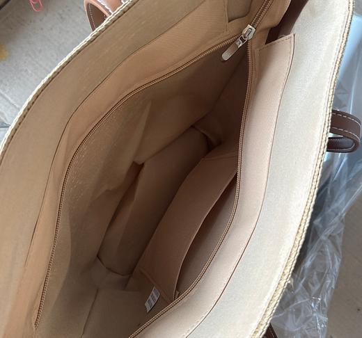 ins风轻熟简约条纹编织包超轻沙滩包 商品图14