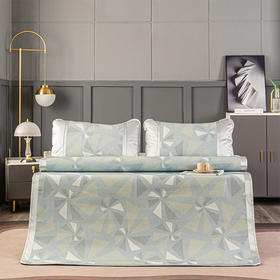 【多样屋专柜】多喜爱 静听风声-提花冰丝席凉席三件套1.5/1.8m