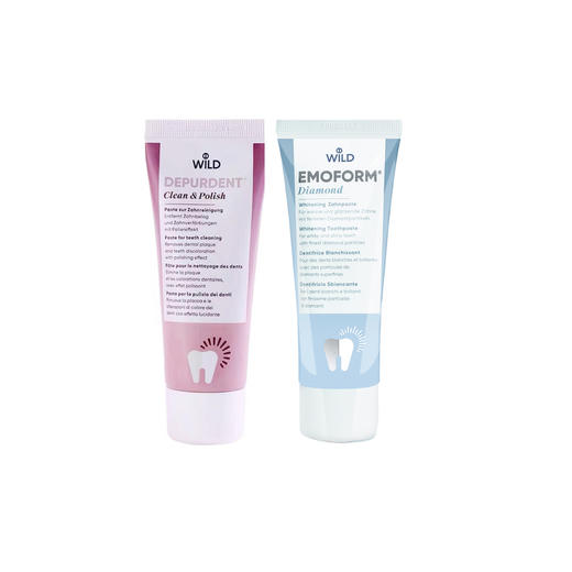 【马泷专属】瑞士原装进口怀尔德Dr.wild 抛光去渍牙膏+钻石粉牙膏 套装 商品图0