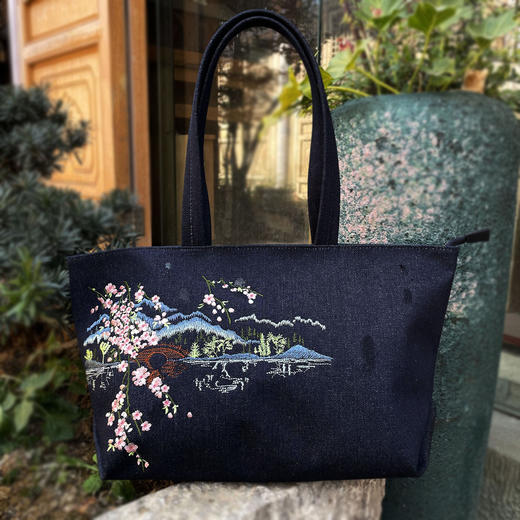 【预售3天】民族单肩刺绣包新款汉服古风绣花文艺中国风帆布复古大包YWNZB 商品图2