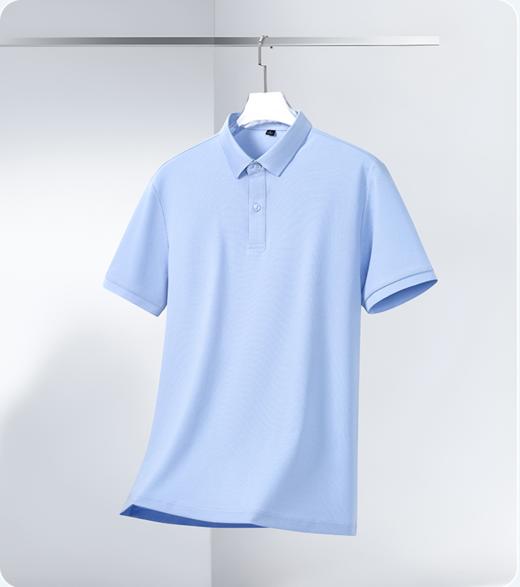【丝光新疆棉   纯POLO衫】占姆士2025夏季新款男女同款重克数7A抗菌纯色POLO衫 T恤衫   一款7色 商品图2
