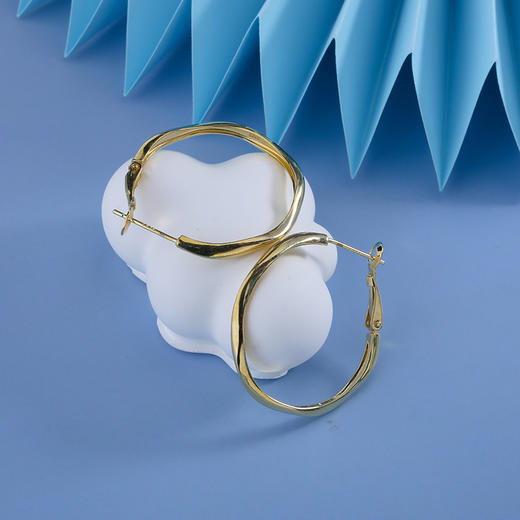 【宏艺珠宝】银影几何·银s925耳饰 商品图2