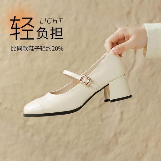 ZHR则则法式一字扣玛丽珍鞋女2025新款方头浅口单鞋软底凉鞋女鞋 商品图4