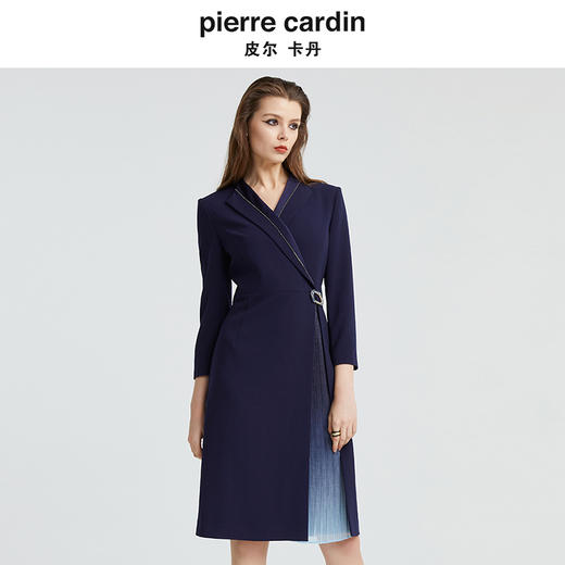 皮尔卡丹女装新款都市渐变修身收腰连衣裙P4344E4990L2 商品图1