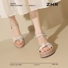 ZHR坡跟凉鞋女2025新款夏季网红高级水钻凉鞋轻便厚底增高凉鞋女 商品缩略图6