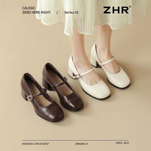 ZHR则则法式一字扣玛丽珍鞋女2025新款方头浅口单鞋软底凉鞋女鞋 商品图8