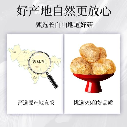 在菌屋 东北精品猴头菇150g/罐 绒毛鲜亮艳黄 泡发肉厚口感好 商品图4