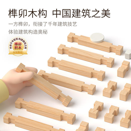 「培养6大“黄金”能力」鲁班榫卯结构积木儿童3-12岁建筑大师益智启蒙男女孩木质拼装玩具 商品图3