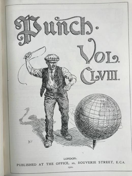 1920年1-6月 英国讽刺漫画杂志《笨拙》 漆布精装16开 商品图2