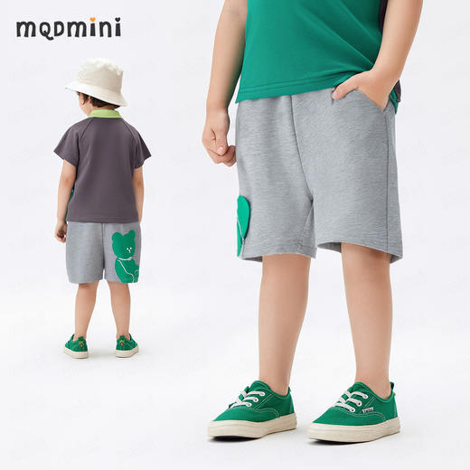 【5A抑菌】【90-140】【MQDmini】男童夏季短裤冰感贴布绣花裤子 商品图0