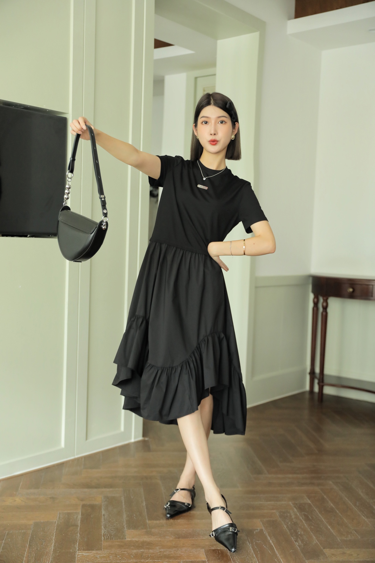 33BS1Z07022#不规则连衣裙