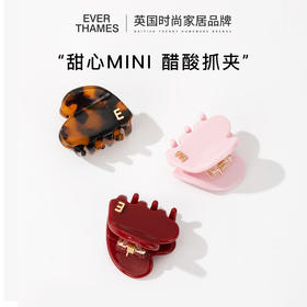 EVER THAMES 2025高级感爱心迷你抓夹刘海碎花架子侧边夹编发夹