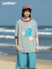 早乙女惠子saotome/STMDX252171/小熊软糖撞色条纹短袖T恤 商品缩略图0