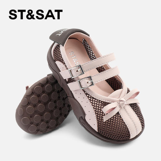【童鞋】星期六可爱蝴蝶结透气网面女童运动玛丽珍SSD2192L1T 商品图3