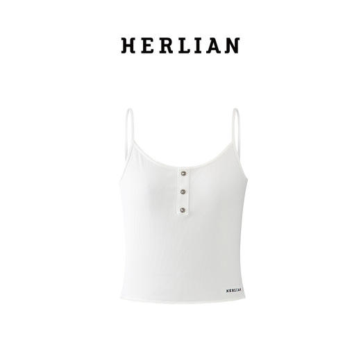 HERLIAN 2025夏季新品女士花边装饰吊带背心 商品图4