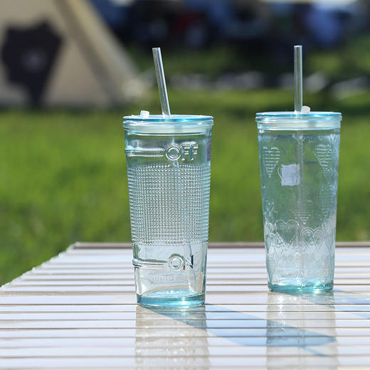 【西班牙进口吸管玻璃杯】吸管玻璃杯500ml欧盟高标准认证 商品图0