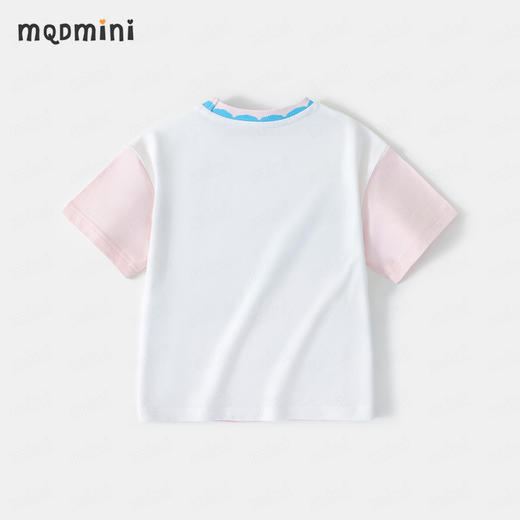 【90-140】【MQDmini】男女童夏季短袖t恤儿童圆领印花撞色上衣 商品图8