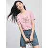 【专属特价】熙世界重工刺绣百合花T恤女短袖2025新款春夏休闲风圆领正肩上衣 商品缩略图4