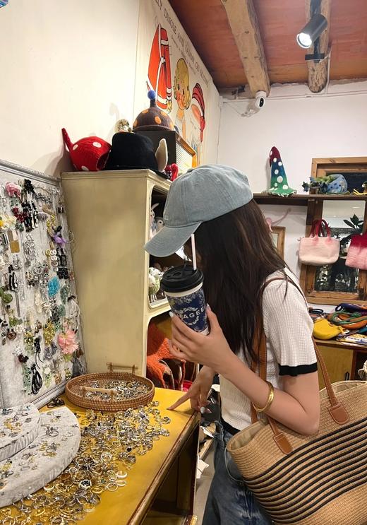 ins风轻熟简约条纹编织包超轻沙滩包 商品图8